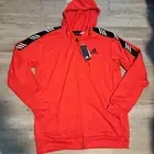 Adidas Basketball Club Men's Red Zip Hoodie Large Athletic Jacket Climalite NWT