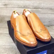 * NIB * $425 Allen Edmonds LUCCA Italian Loafer 11.5 D Walnut * new Cedar Trees