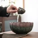 茶洗陶瓷家用水盂洗茶碗洗茶杯盆水洗功夫茶具配件粗陶建水茶渣缸