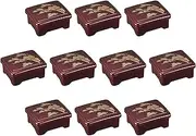 Set of 10 [A] Kotsuki Bowl Heavy TamePearl Matsunai Vermilion Lacquer [6.7 (14.3 x 14.3 x 11.9 x 8.6) cm] | Heavy ABS Resin Setomonohonpo