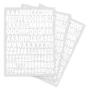 3 Sheets 1 Inch White Iron On Heat Transfer Letters and Numbers 504 Piece Alp...