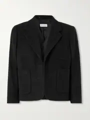 [Dries Van Noten] Dries Van Noten - Cropped Wool-felt Blazer - Black - FR 36 FR 36 Black
