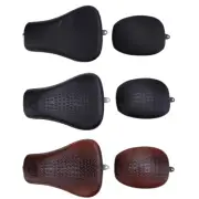 Front Driver Solo Seat + Rear Passenger Seat For Harley Bobber Chopper Dyna