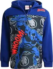 Marvel Boys' Avengers Sweatshirt - ¼ Zip Fleece Hoodie: Spidey Spider-Man Hulk Iron Man Captain America Black Panther (2T-16)