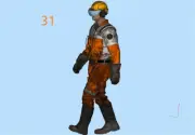 Resin 1/64 Diorama Worker Series Scene Mini Figure Doll Toys Walking Worker 31
