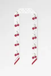 Louis Vuitton x Takashi Murakami Cherry Cerise Bandeau Silk Scarf PREORDER