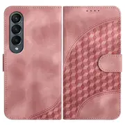 For Samsung Galaxy Z Fold4 5G Embossed Elephant Head Phone Case With Lanyard