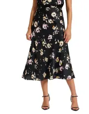 [Marcs] Are You Flo-real Skirt in Black Multi
