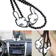 3D Micky Middle Finger Rearview Mirror Hanging Charm Dangling Pendant Decoration