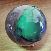 480g RARE Natural blue Volcanic Rock agate Sphere Quartz Crystal Ball Healing