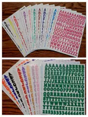 Huge Lot - 8100+ ALPHABET ABC & 123 ABC/123 Stickers ** ON SALE !!