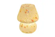 Glass Mushroom Bedside Table Lamp Nightstand Desk Lamp for Home Living Bedroom Gift-Style 4:Colorful Flower Dots