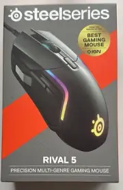 New SteelSeries Rival 5 Gaming Mouse FPS, MOBA, MMO, Battle Royale – 18,000 CPI