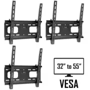 3x TV Wall Mount 32" 40" 42" 46" 50" 52" 55" Steel Bracket Tilting LCD LED VESA