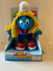 Vintage 1996 NOS The Smurfs - Hug-A-Smurf Plush Toy by Irwin #13055 Smurfette
