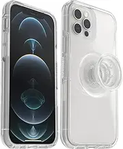 Symmetry Series Case with PopGrip for iPhone 12 - Clear, Compatible with Qi Wireless Charging, Includes Otterbox Limited