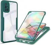 Case Compatible with Samsung Galaxy A51 4G SM-A515,Compatible with Samsung Galaxy M40S Built-in Screen Protector Dual-Layer 2 in 1 Phone Cover Green