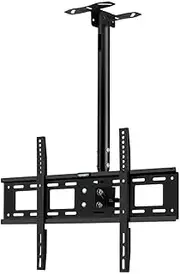 Artiss 32-75 Inch TV Wall Mount, Adjustable TVs Bracket Storage Shelf Universal Mounting Brackets Floor Stands Home Entertainment Office Bedroom, 360° Swivel Safety Lock Black