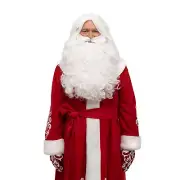 Santa Beard and Wig Set Snowy White M handmade accessory for an entertainer