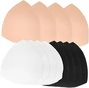 [Gatuida] Breast Gel Packs Bra Pads Inserts 6 Pairs Women Removable Bra Spongy Pad for Swimwear Sports Yoga White/black