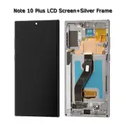 For Samsung Galaxy Note 10 Plus LCD Display Touch Screen Assembly + Silver Frame