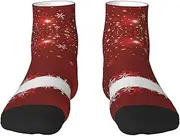 [JBYJBX] Christmas Print Adult Socks Womens Mens Workout Thermal Cozy All-Season Gift Holiday Articles Use