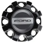 NEW OEM Ford F-250/350 Super Duty Gloss Black Rear Wheel Center Caps Set of TWO