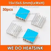 30pcs Aluminum Heatsink 15*15*5.5mm With Thermal Tape for Banana Pi IC CPU