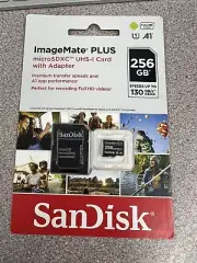 SanDisk SDSQUB3-256G-AWCKA 256GB ImageMate Plus microSDXC UHS-1 Card New Sealed