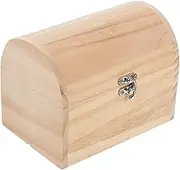 ZUNOXAZ Wooden Box Hinged Lid Decorative Storage Chest for Jewelry Stationery Unfinished Craft Box