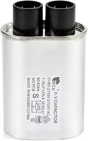 Microwave Oven High Voltage Capacitor 2100 VAC 1.00 MFD uF Universal Compatible and Replace for GE Samsung LG Media Hair Amana Kenmore Mayta and Whirlpool