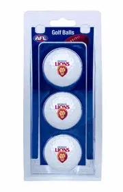 Brisbane Lions AFL Golf Ball 3 Pack