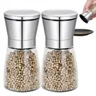 Kitchen Pepper Grinder Manual Stainless Steel Pepper Mill 2PCS Portable