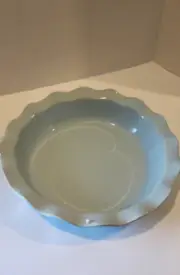 KOOV Ceramic Pie Pan,9 In Pie Plate, Pie Dish for Dessert Kitchen,Round,Sky blue