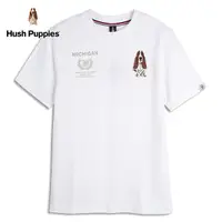 在飛比找Yahoo奇摩購物中心優惠-Hush Puppies T恤 男裝雙圖騰刺繡狗棉質短袖T恤