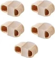 Pack of 5 Tubular Bandages, Silicone Toe Straightener, Hallux Valgus Correction, Gel Large Toe Spacer with 2 Loops, Double Hole Toe Orthosis for Bunion Pain and Overlapping Toes