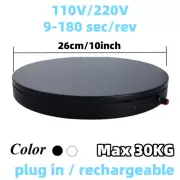 26CM Show Holder Max 30KG Rotating Turntable Jewelry Display Stand 9-180sec/rev