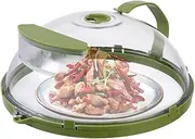 Multi-Purpose Miicrowave Protector - Plate Food with Water Steamer, Lid | Versatile Guard for Oven and Fridge, Built-in Reservoir and Handle Oven for Dishes Miicrowave Oven Kitchen