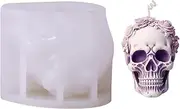 Skull Candle Mold - Skull Silicone Molds for Candles,Epoxy Silicone Resin Casting, Handcrafted Candle Making Molds for Halloween Decorations, Soft Pottery