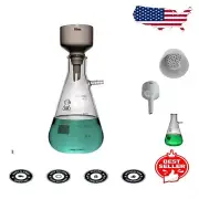 Advanced 80mm Porcelain Funnel with 1000ml Filter Flask - Ideal Lab Kit