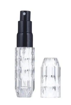 Diamond Shape Fragrance Atomiser Refillable Bottle 5ml Handbag Spray BLACK