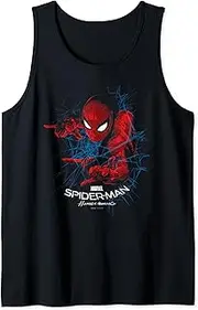 [Marvel] Spider-Man Homecoming In The Web Portrait Logo Tank Top