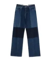 Jil Sander Wide-Leg Patchwork Jeans 34 Blue