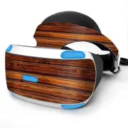 Skin Wrap for Sony Playstation PSVR Headset Red Deep Mahogany Wood Pattern