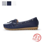 【富發牌】漫步舒適軟底豆豆鞋-白/深藍/灰 1DR32
