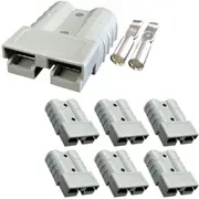 6pcs Anderson Style Plug Connectors 50 AMP 12-24V 6AWG DC Power Tool