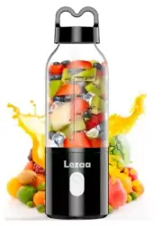 NIB Lezaa Mini Portable Blender Black 14oz USB Rechargeable New