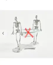 Pottery Barn Halloween Skeleton Stand Walking Dead ~ NIB ~ NO GLASS SERVING BOWL