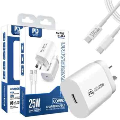 25W PD Fast Charger Power Adapter USB Type C Cable Oppo A79 A98 A78 A18 A38 A58