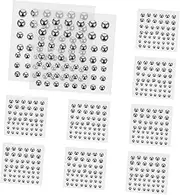 IWOWHERO Self-Adhesive Pearl Stickers for Face Makeup Crafts 10 Sheets Large Flat Back Pearl Gems Adhesive Jewels